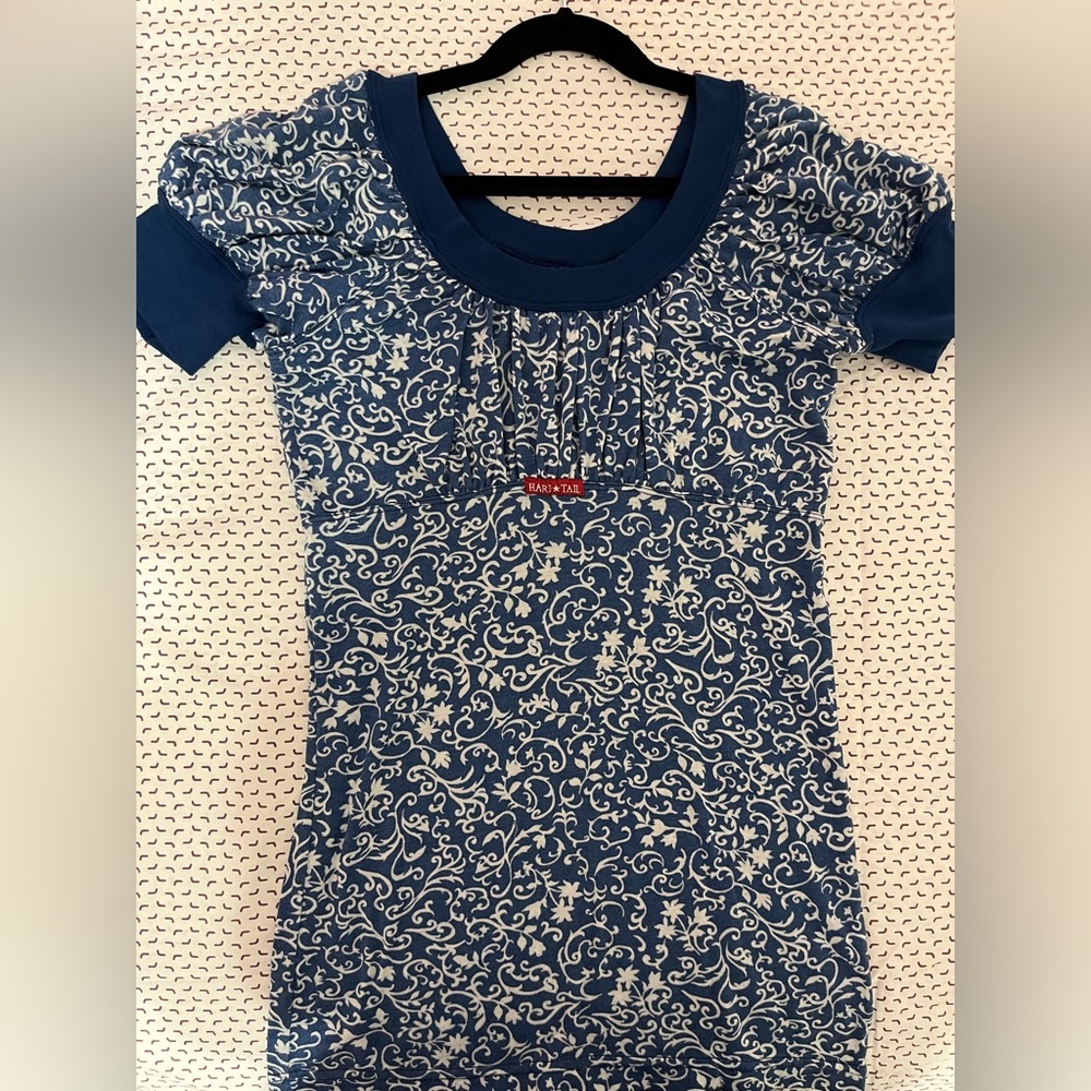 New T-shirt Hard Tail Size Small Navy And White Color Short Sleeve - Picture 2 of 5